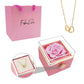 ETERNAL ROSE BOX WITH NECKLACE & REAL ROSE.